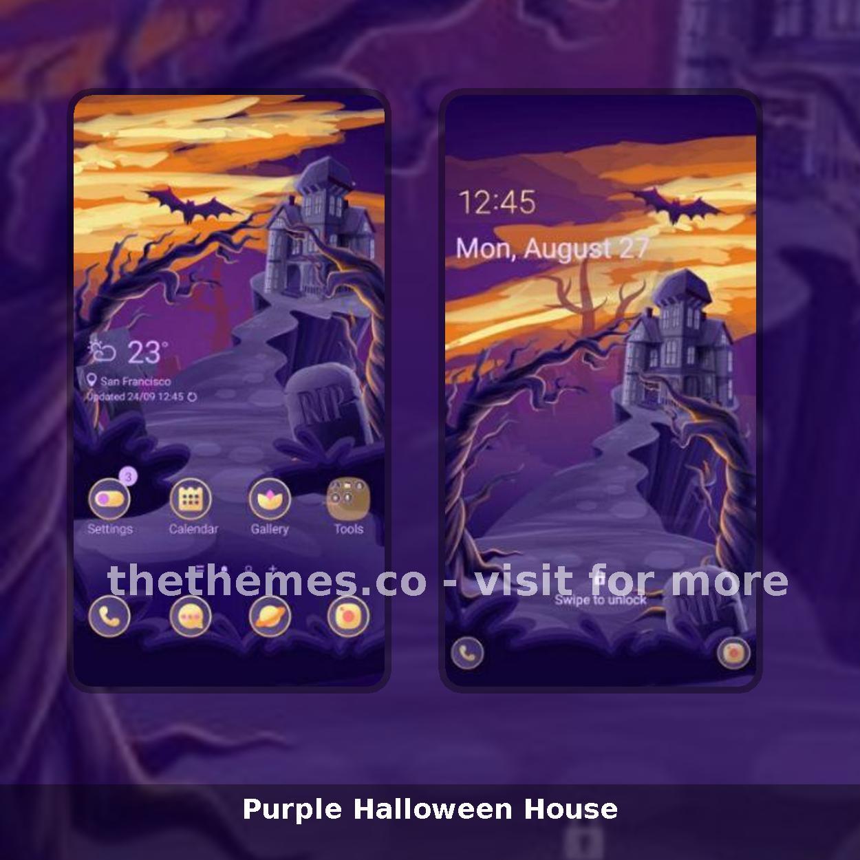 Purple Halloween House