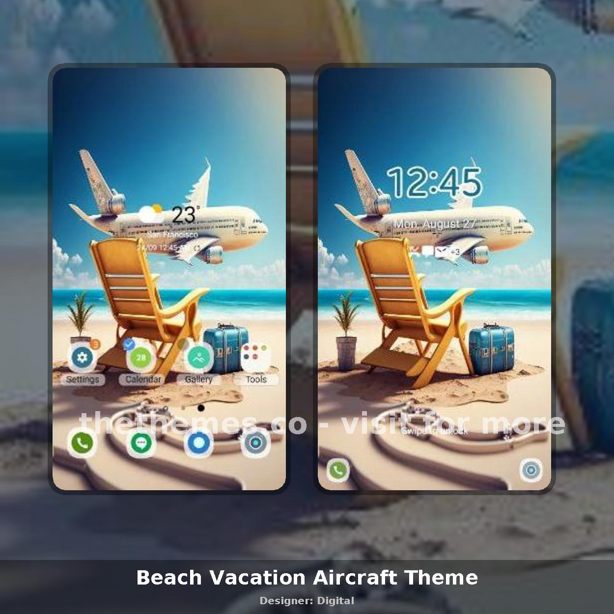 Beach Vacation Aircraft Theme
