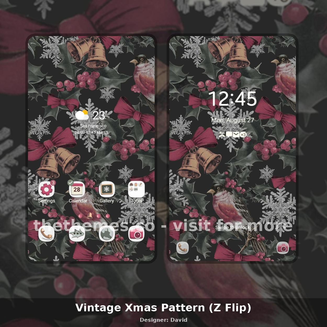 Vintage Xmas Pattern (Z Flip)