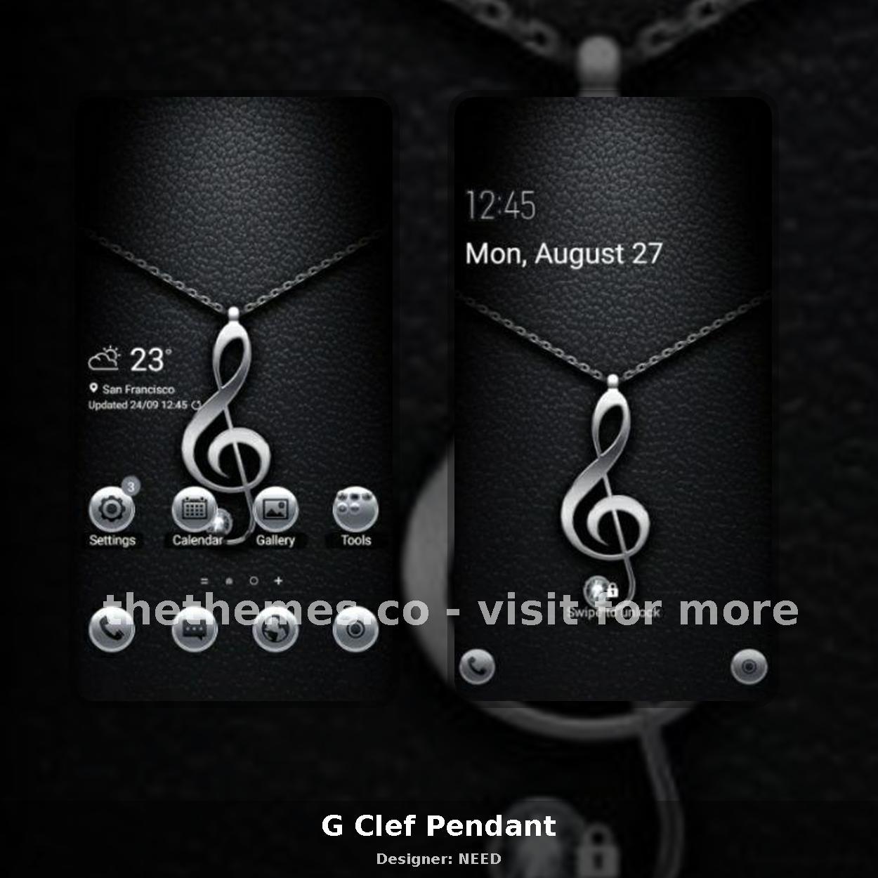 G Clef Pendant