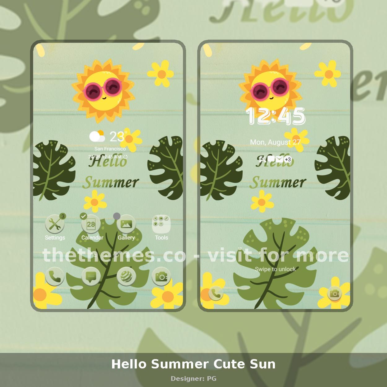 Hello Summer Cute Sun