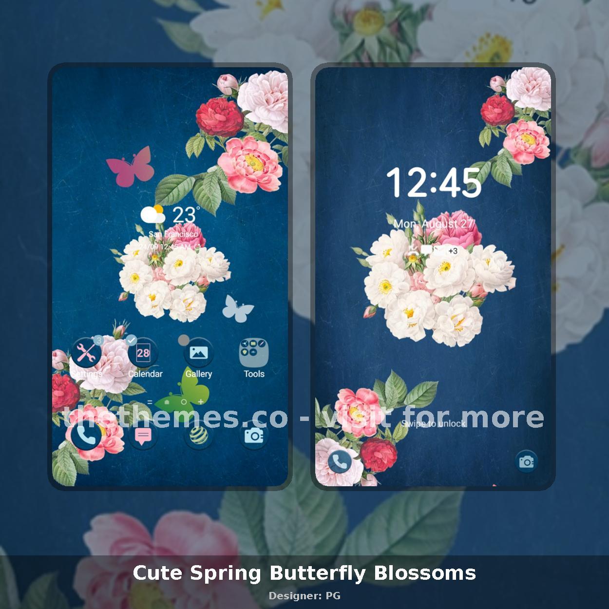 Cute Spring Butterfly Blossoms