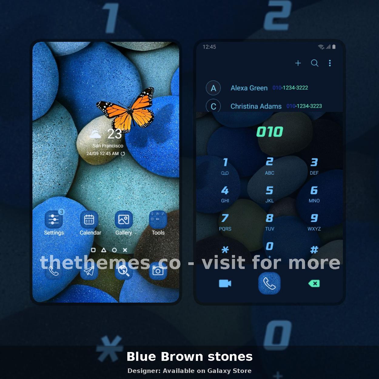 Blue Brown stones