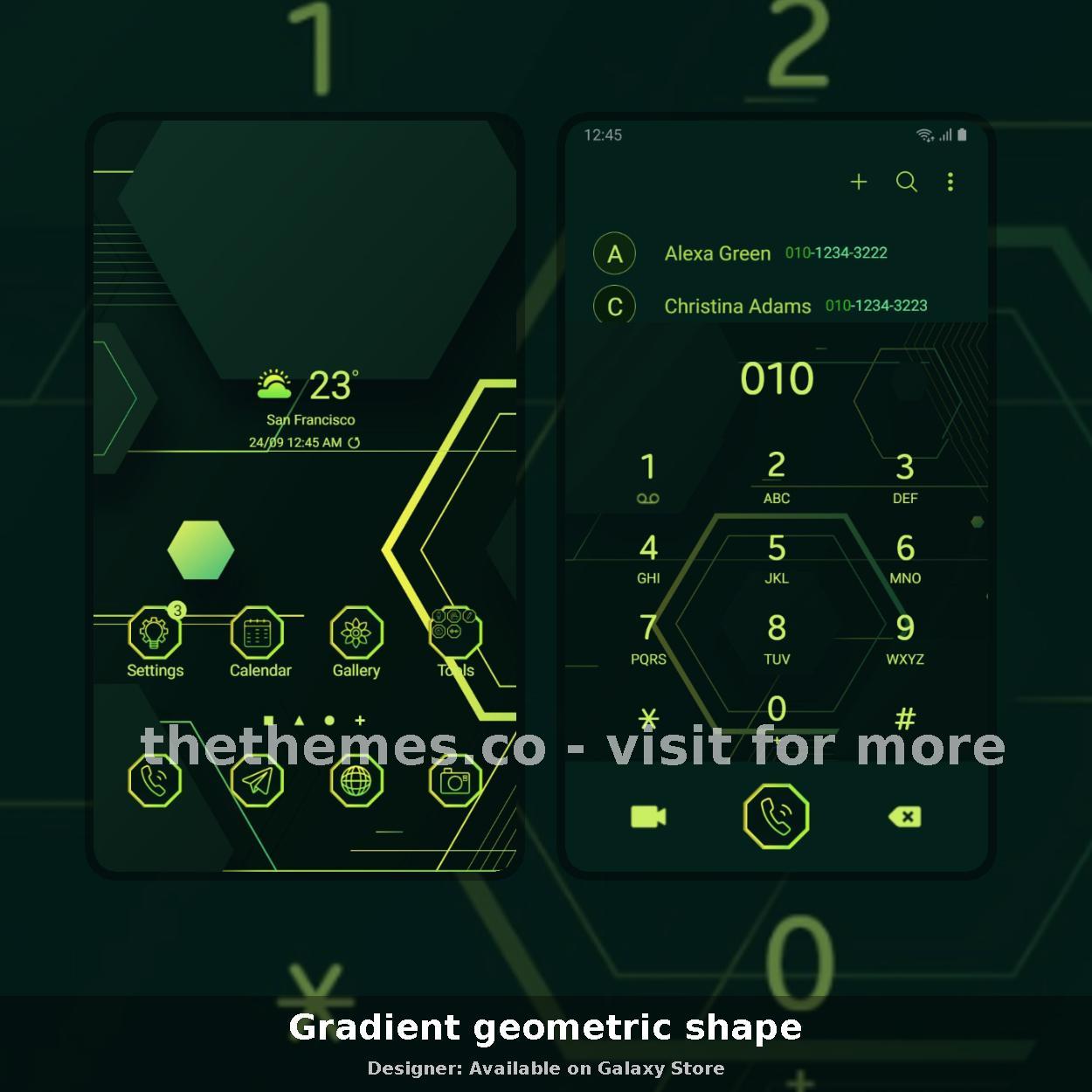 Gradient geometric shape