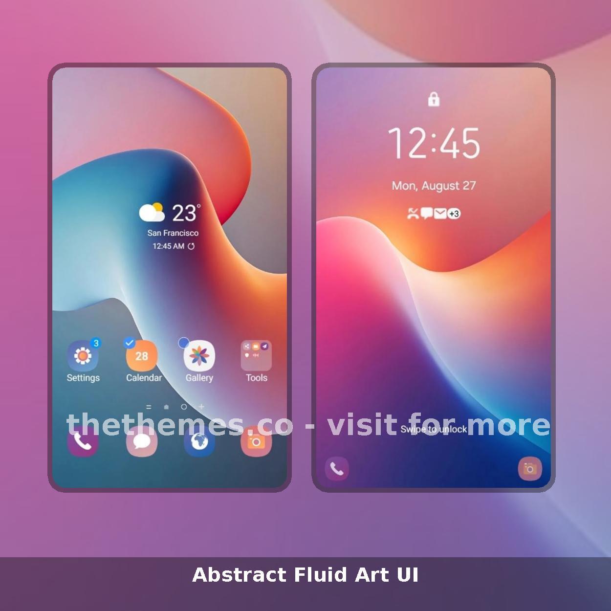 Abstract Fluid Art UI