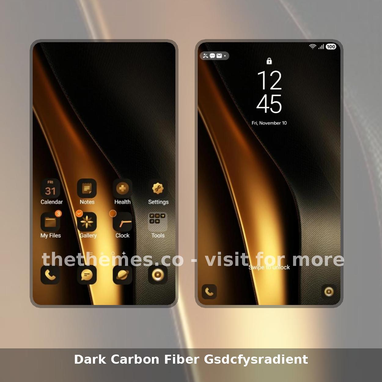 Dark Carbon Fiber Gsdcfysradient