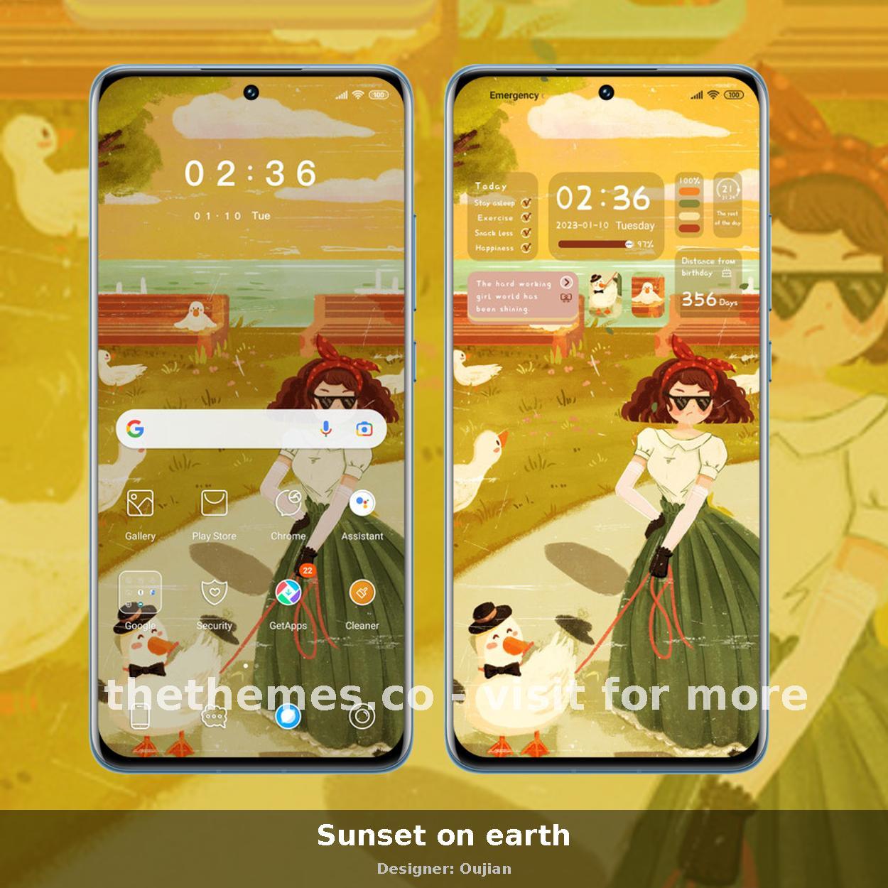 Sunset on earth