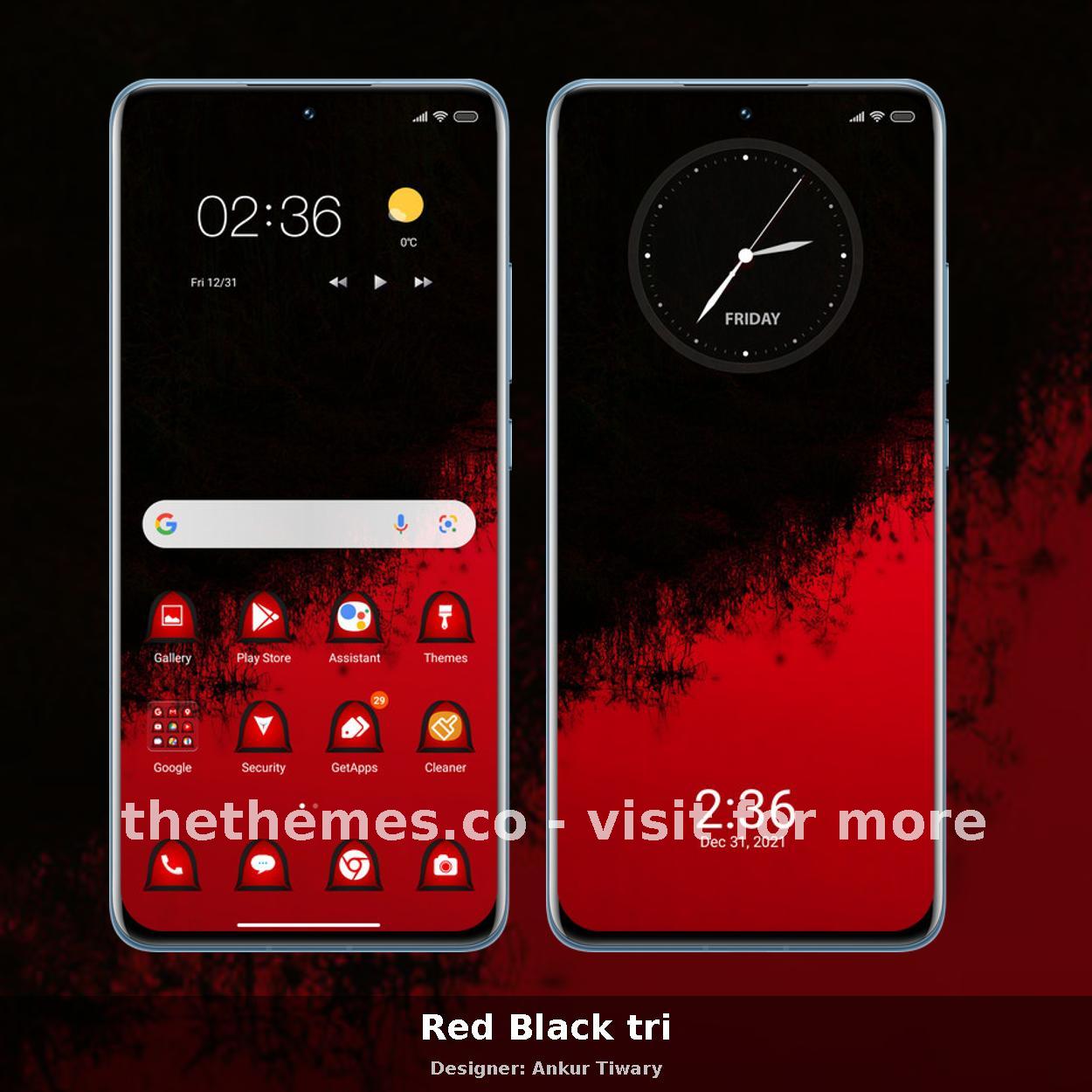 Red Black tri