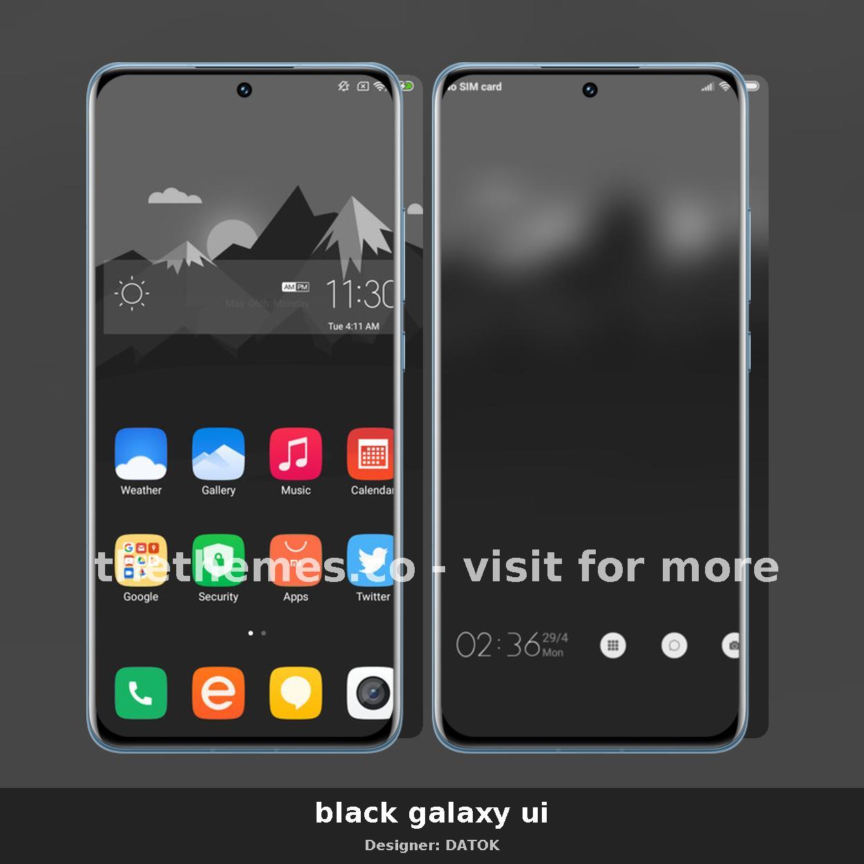 black galaxy ui