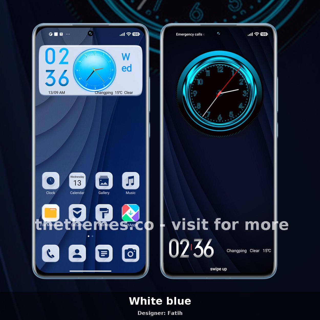 White blue