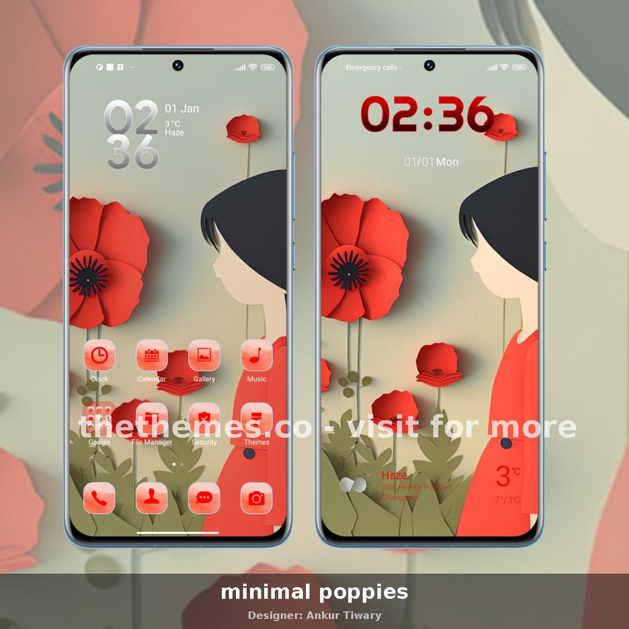 minimal poppies