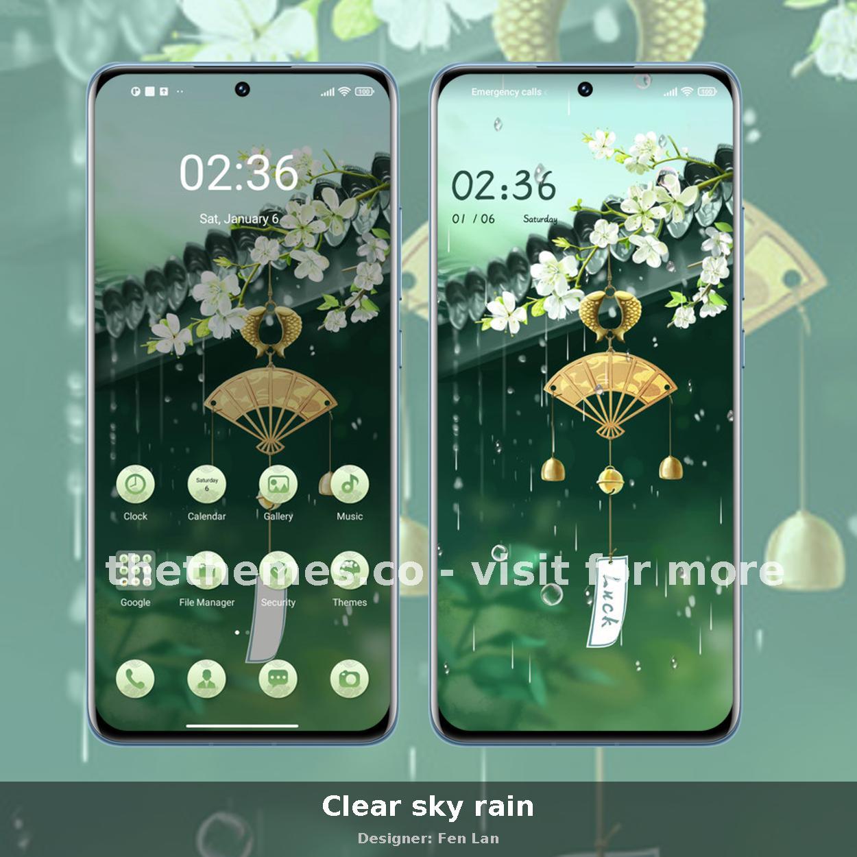 Clear sky rain