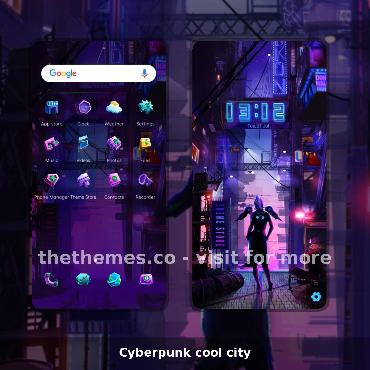 Cyberpunk cool city