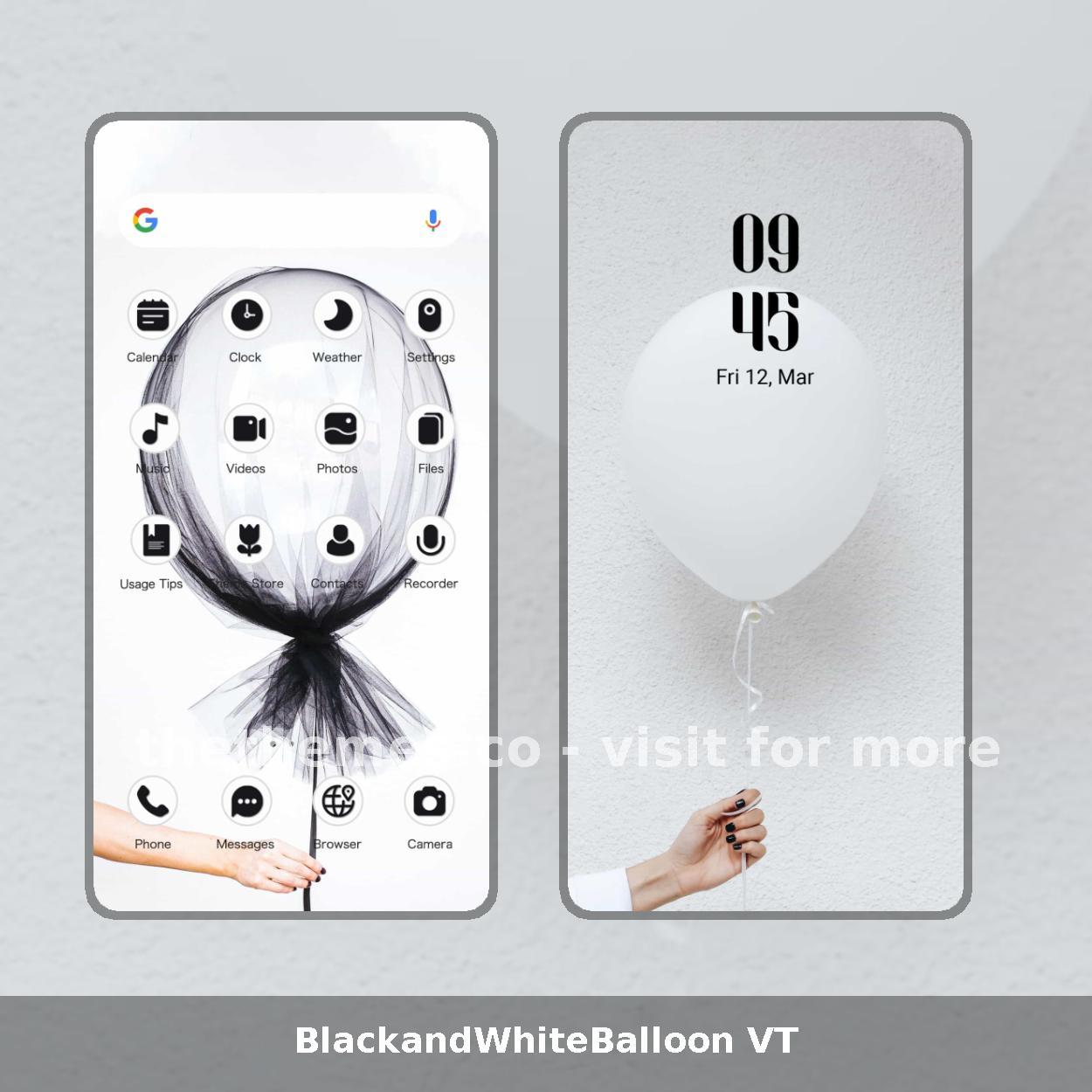 BlackandWhiteBalloon VT