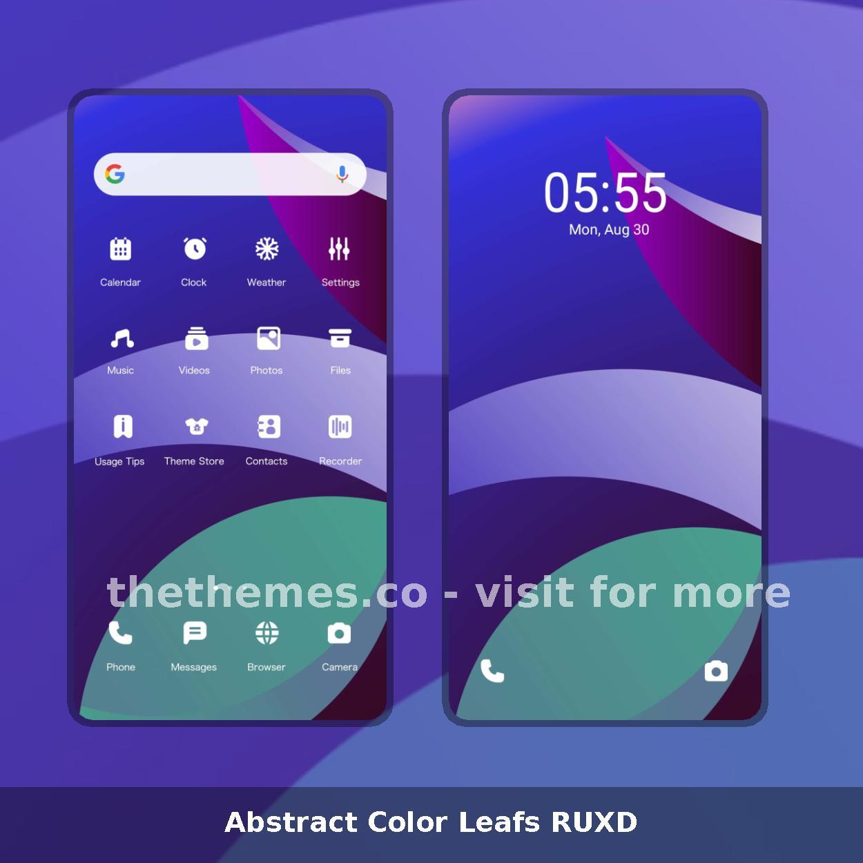 Abstract Color Leafs RUXD