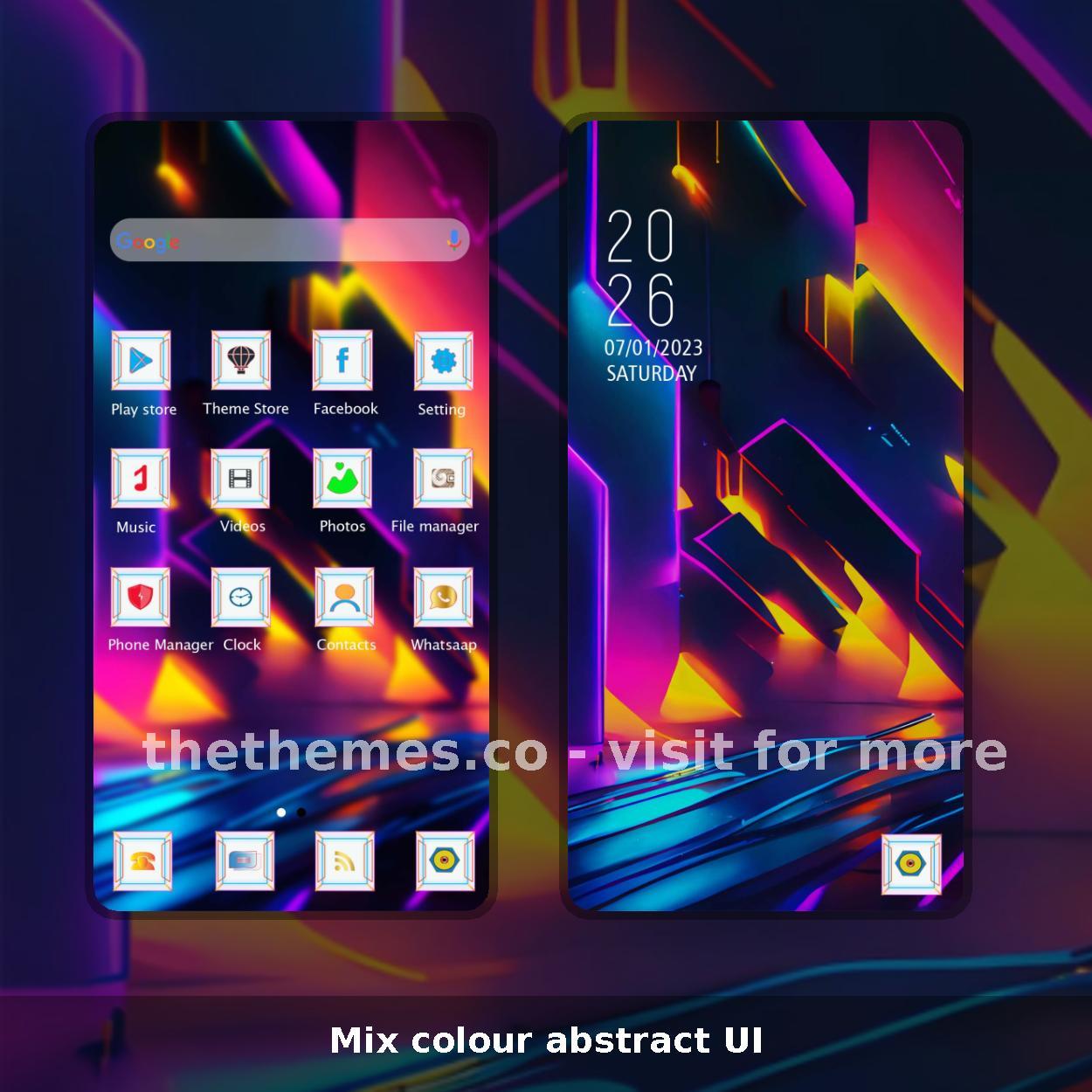 Mix colour abstract UI